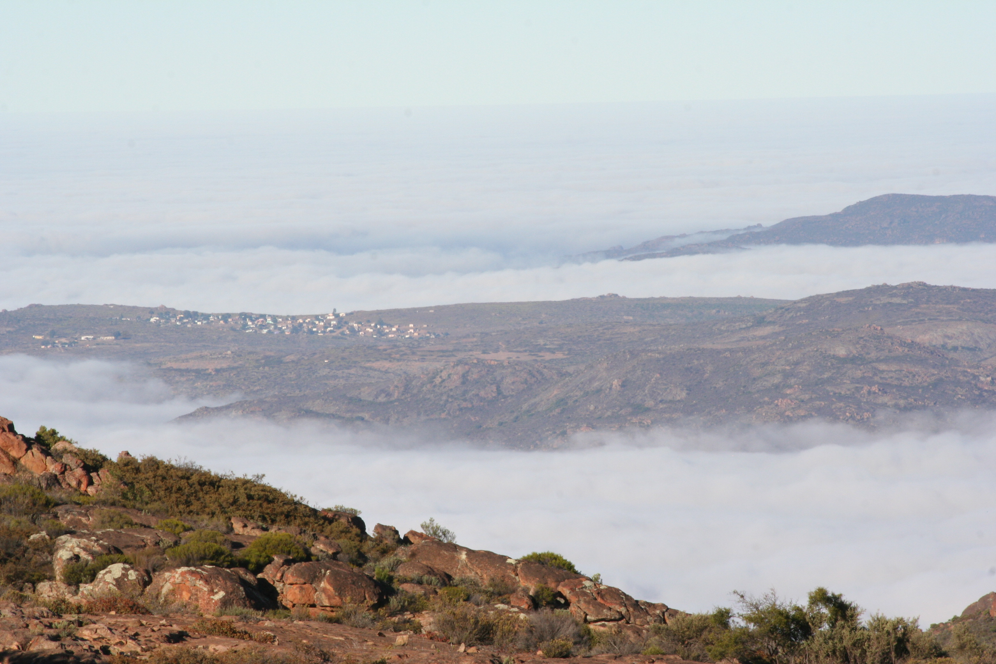 Villages in the Namaqualand mountains supported by rangeland ecosystems